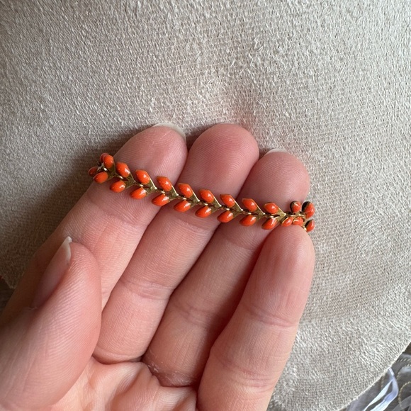 Orange Leaf Design Bracelet - Picture 1 of 3